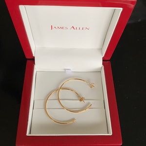 James Allen 14k yellow gold hoop earrings
